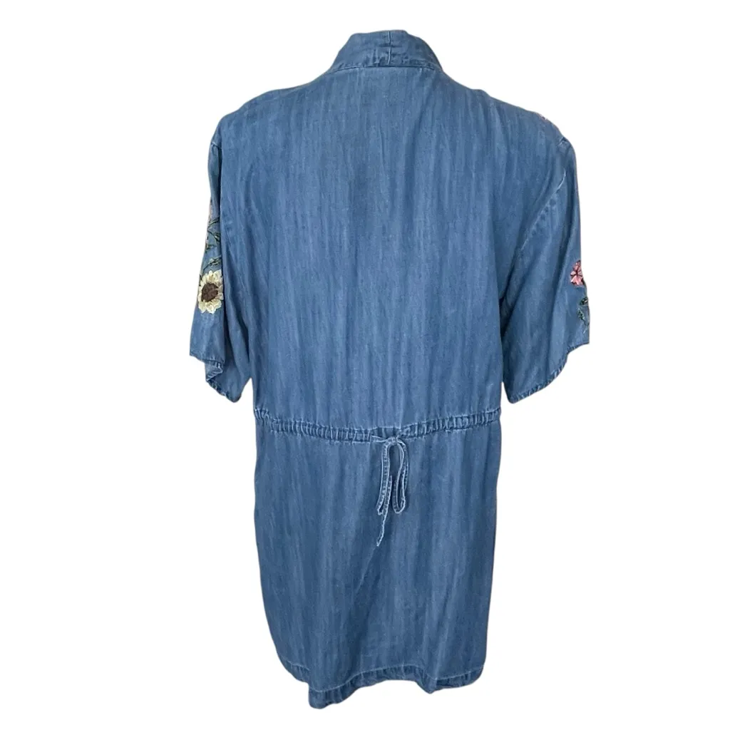 Style & Co. Chambray Embroidered Kimono Cardigan Duster Women’s Size S Floral - Image 6