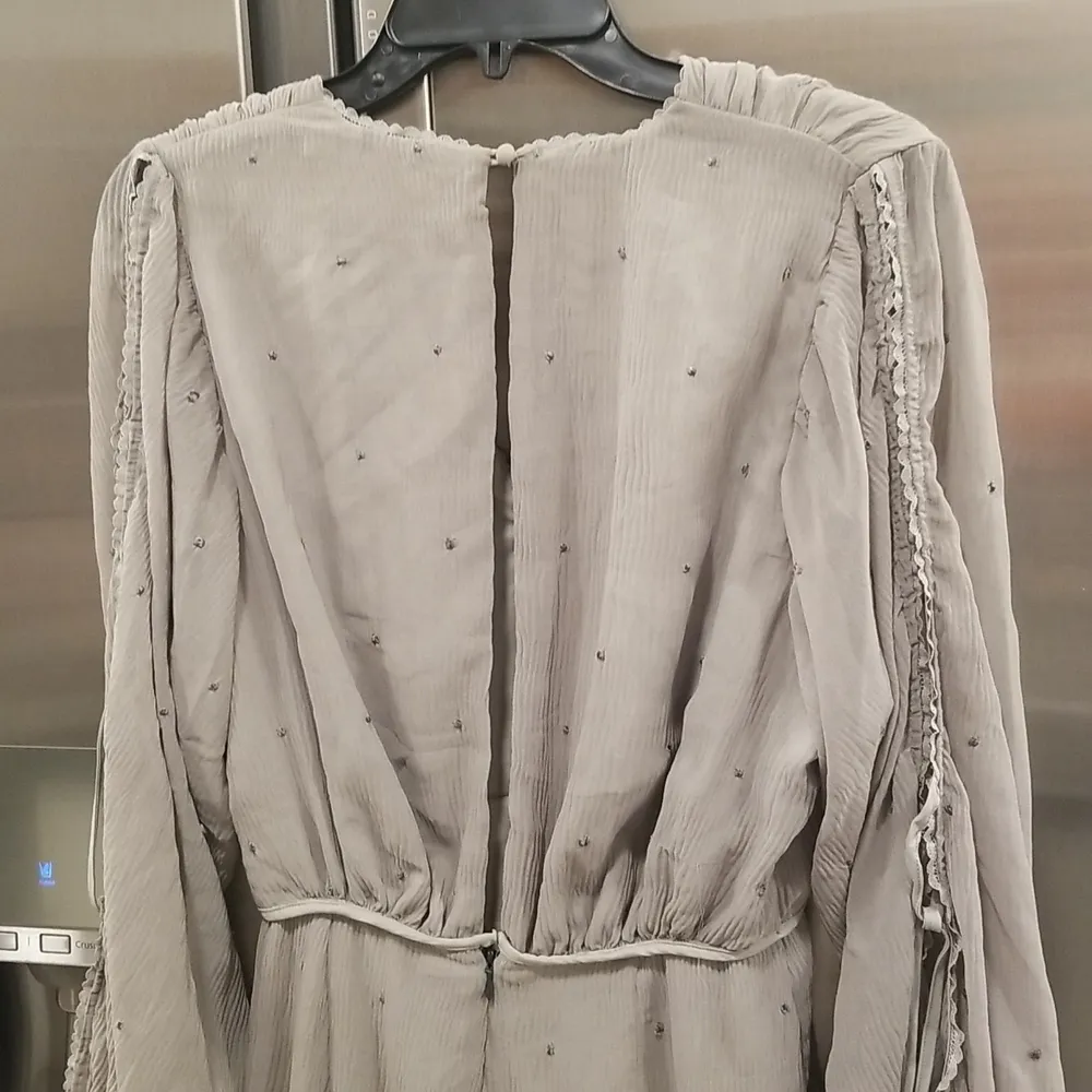 💕STEVIE MAY💕 The Sleepers Dress Sage Green Small Billow Sleeves Boho Chic - Image 11