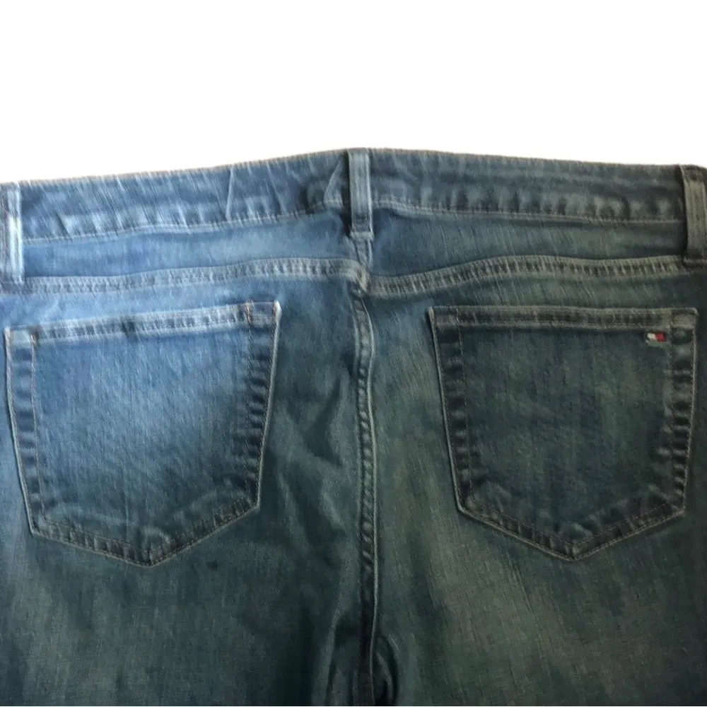 Cropped  Moulante Jean 12 Stretch Raw Hem Embellished Preppy - Image 5