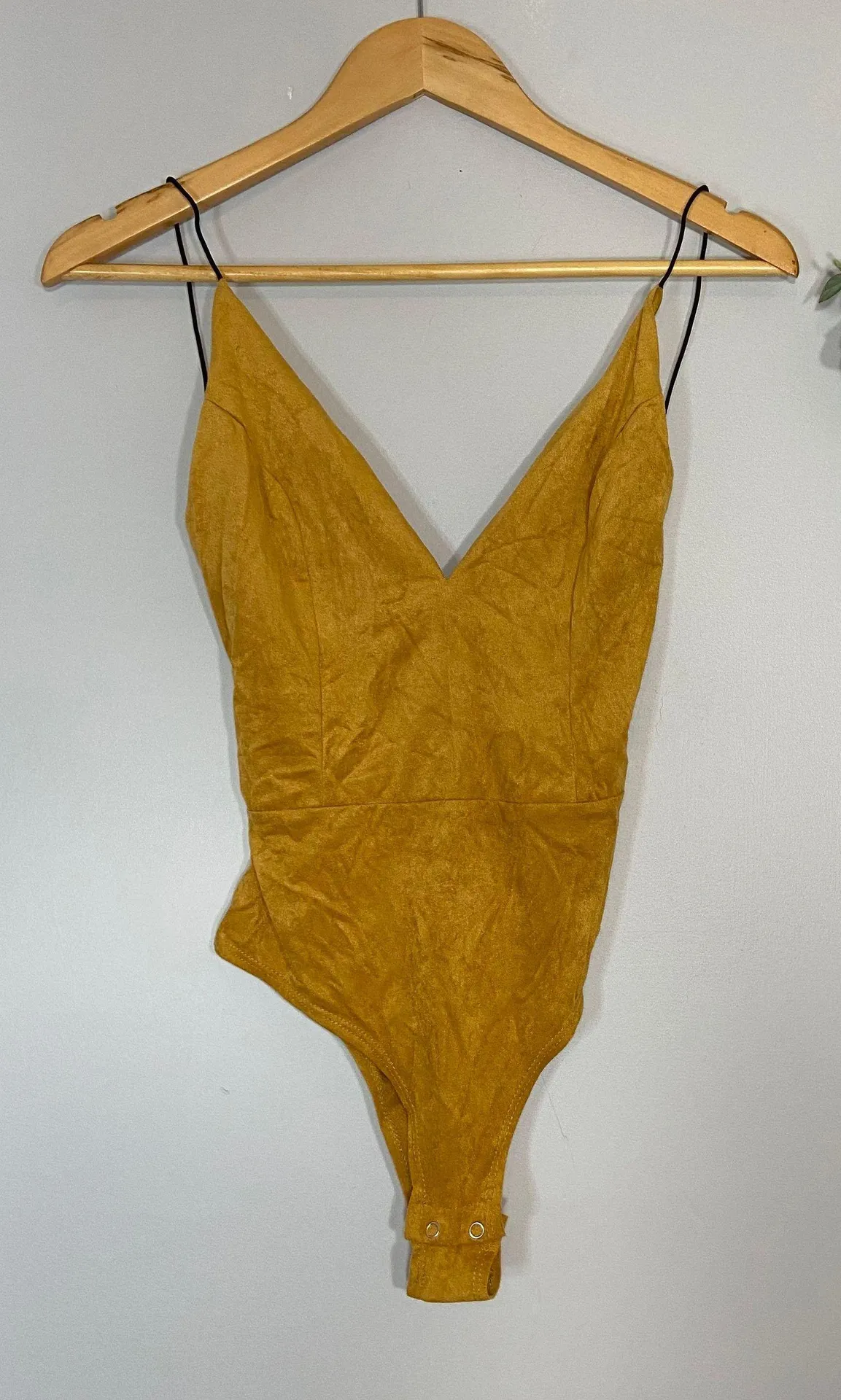 Windsor Mustard Open Back Bodysuit - Image 2