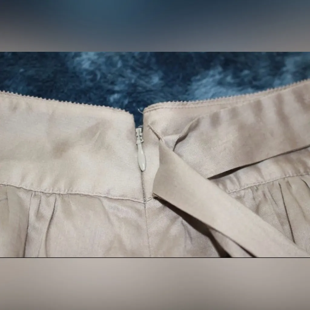 J Crew Taupe Paperbag Skirt with Sash SZ 2 - Image 6