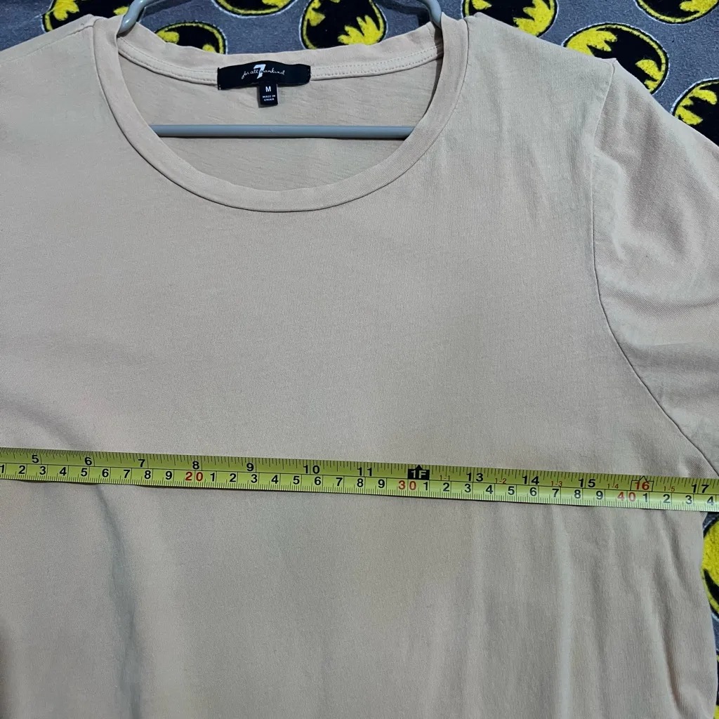7 For All Mankind Tan Relaxed Short Sleeve Tee  :BOX L: - Image 4