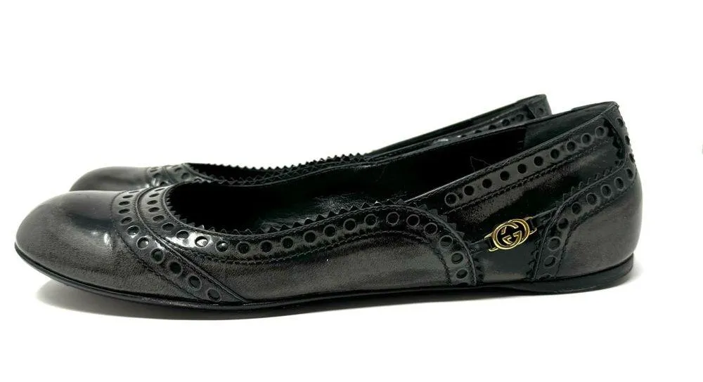 leather ballet flats, made in Italy, size 39 - Image 6