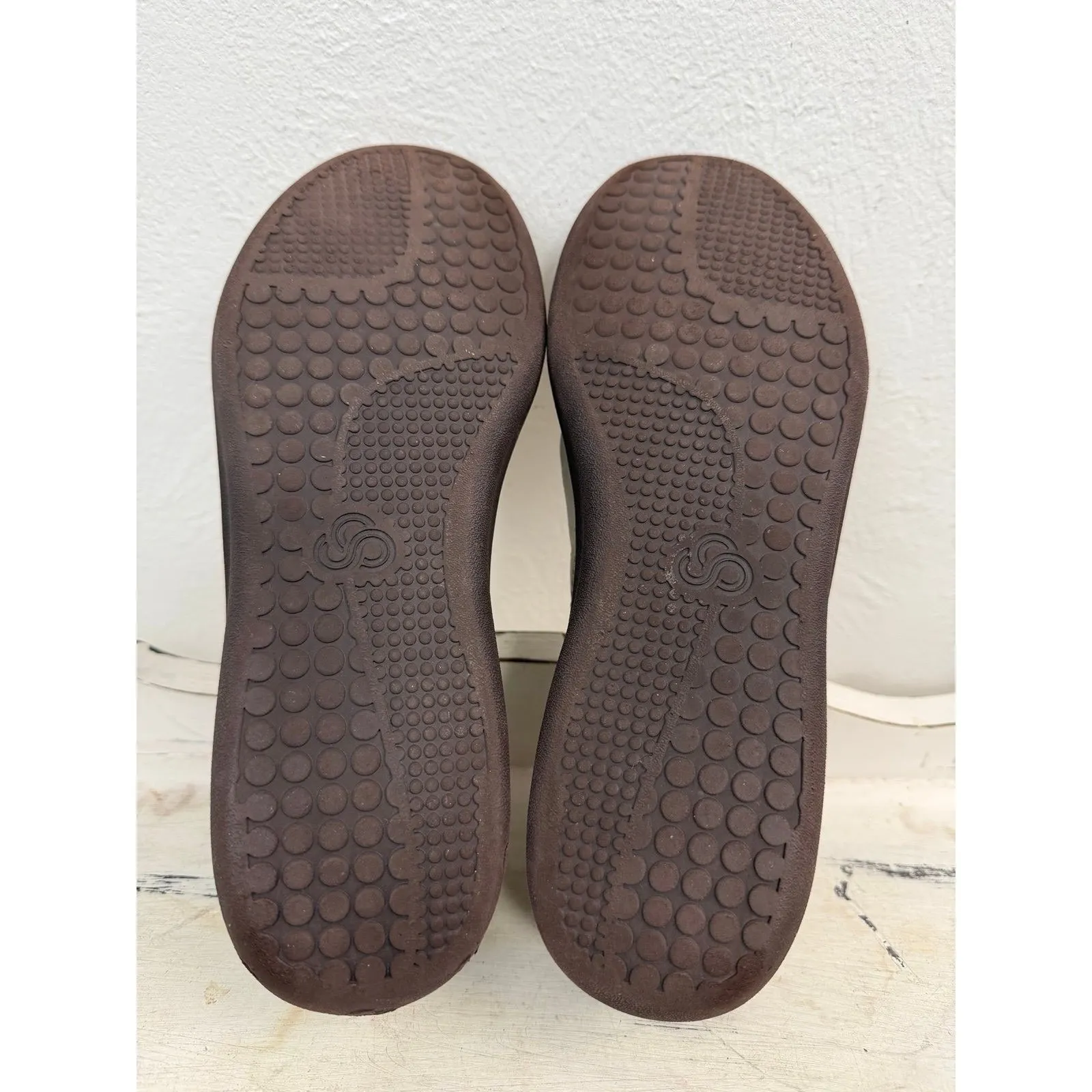 Clarks‎ Cloudsteppers Cushion Soft Slip On Shoes Taupe Beige Women's 8 - Image 6