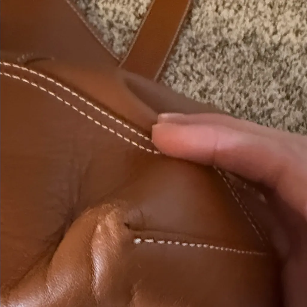 J.Crew Genuine Leather Tote / Shoulder Bag - Image 8