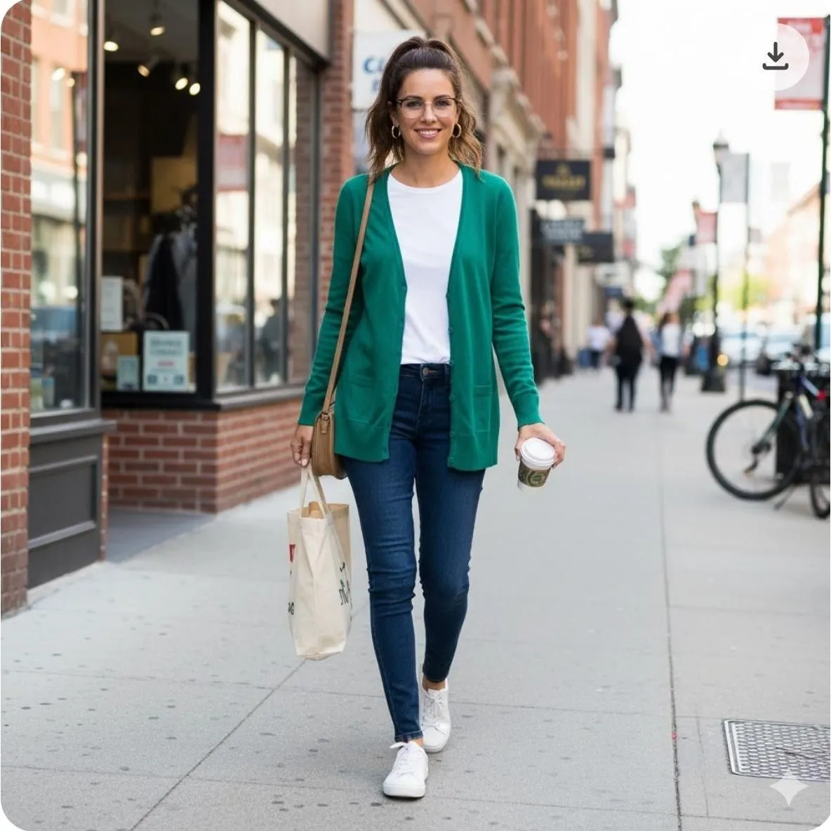 SO  Cardigan Sweater Womens Large Green V Neck Button Front Pockets Lightweight - Image 12