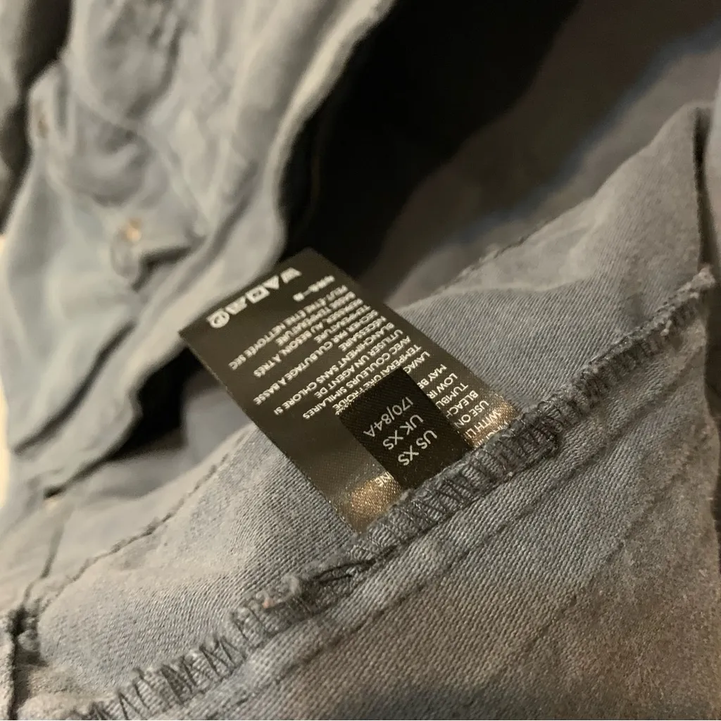 Free People y2k Not Your Brother's Military Jacket Deep Sea Teal Blue - Image 7