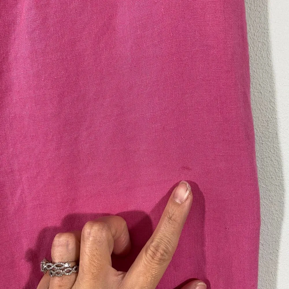 Pangaia Women's Pink Aloe Infused Linen Jogger Pants Size XS - Image 7