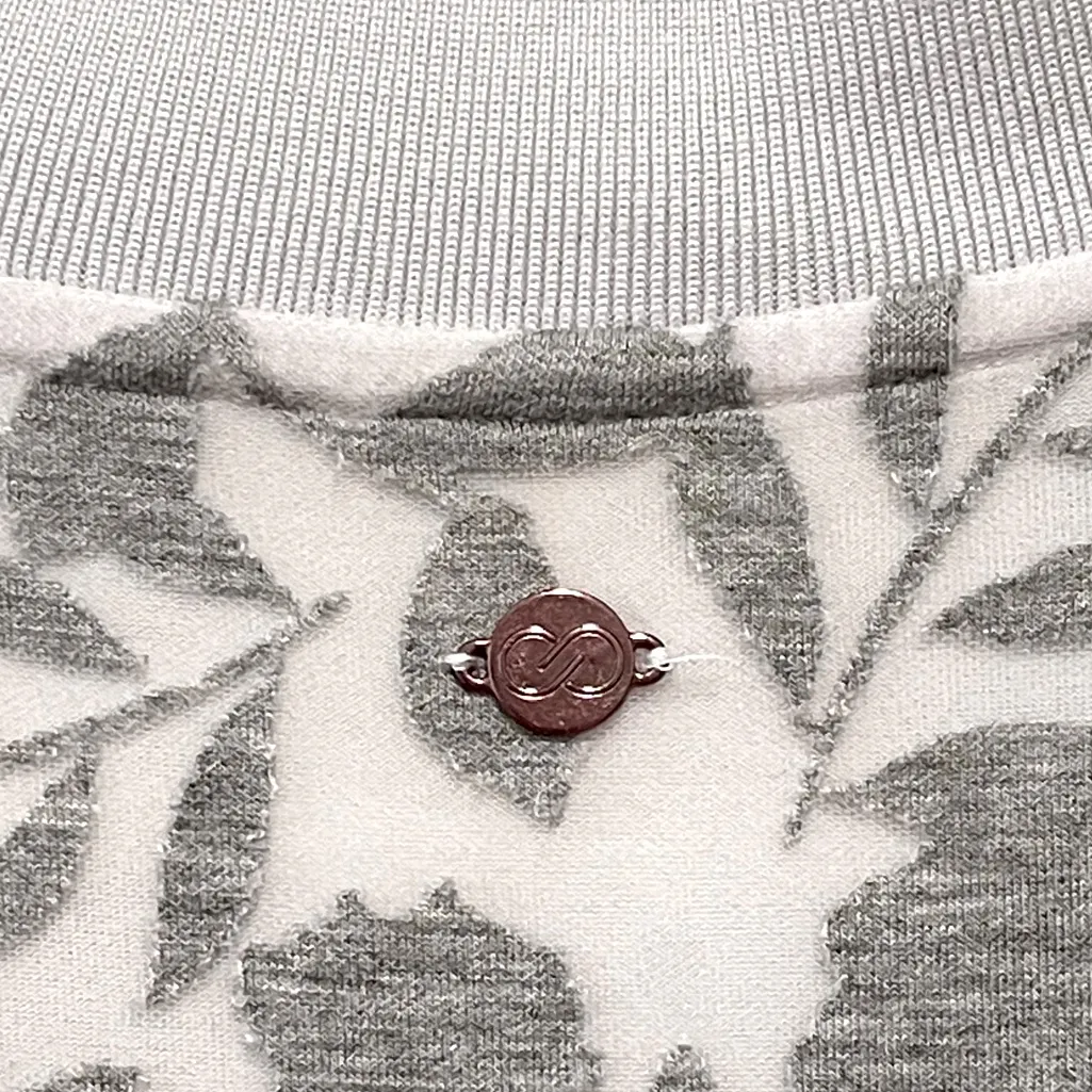 CALIA Burnout Spacer Floral Bomber Jacket S White - Image 14