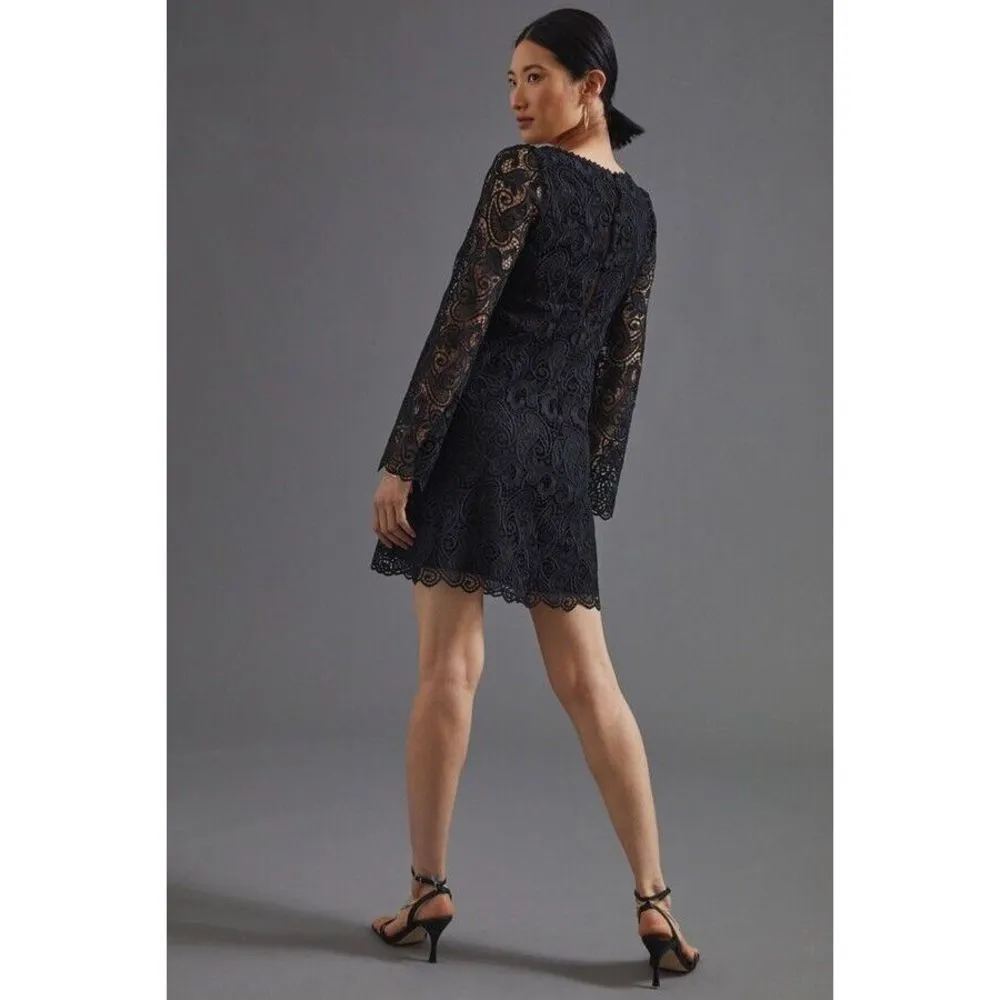 Anthropologie Maeve Embroidered Lace Mini Dress Size 4. A48 - Image 3