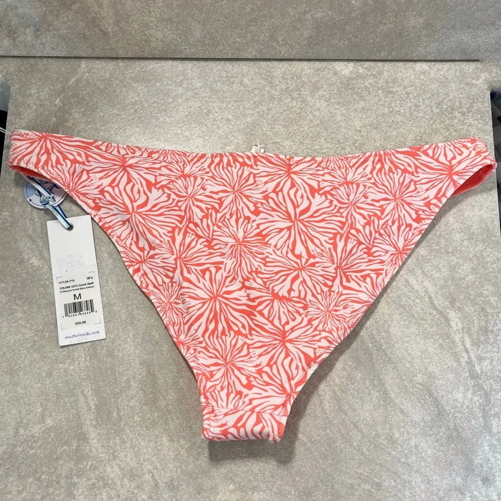 Southern Tide Bikini Bottom Conch Shell Coral Blossom Reversible Swim Sz M NWT - Image 14