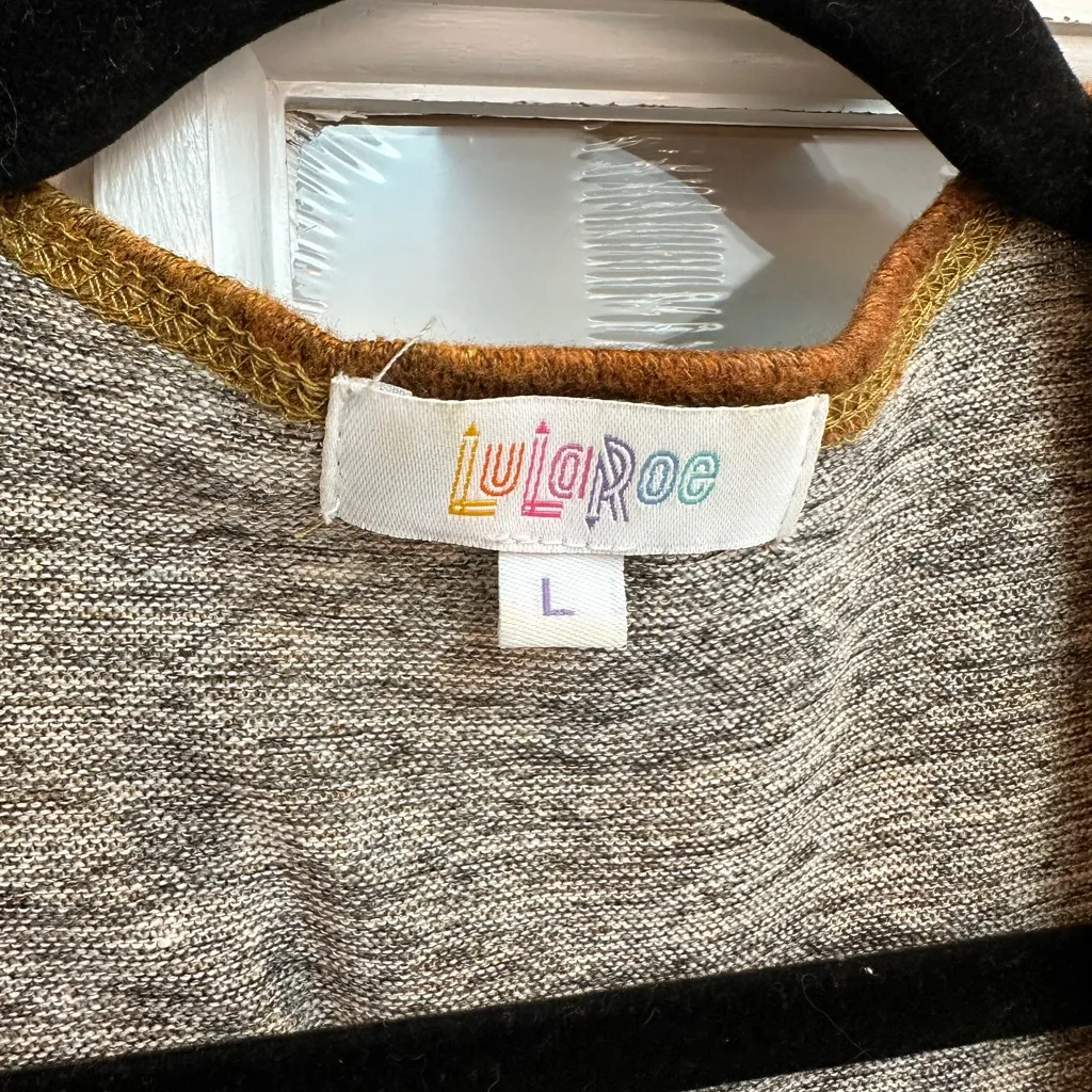 LuLaRoe Sarah Cardigan Duster Open Front Long Sweater Ombre Bronze Size L NWOT - Image 7