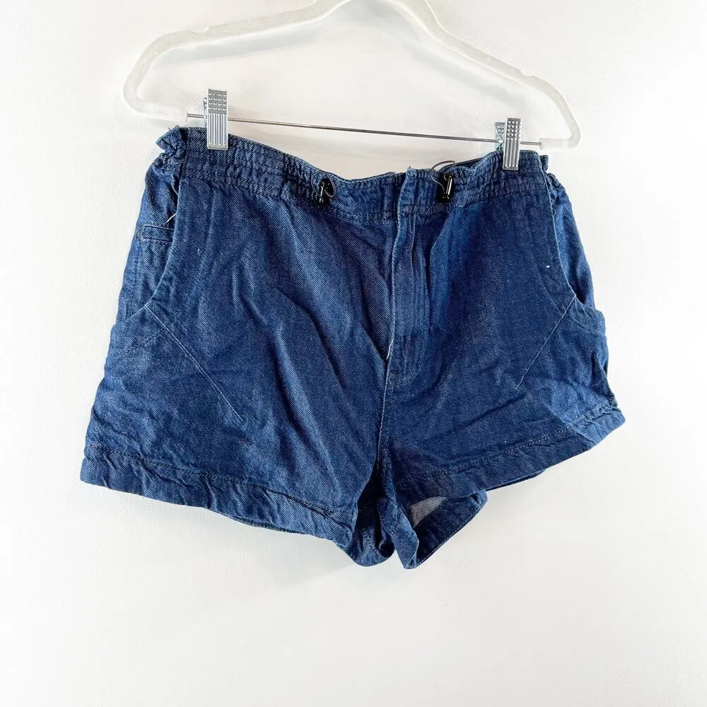 Anthropologie Pilcro Mid-Rise Denim Parachute Shorts Blue Large - Image 6