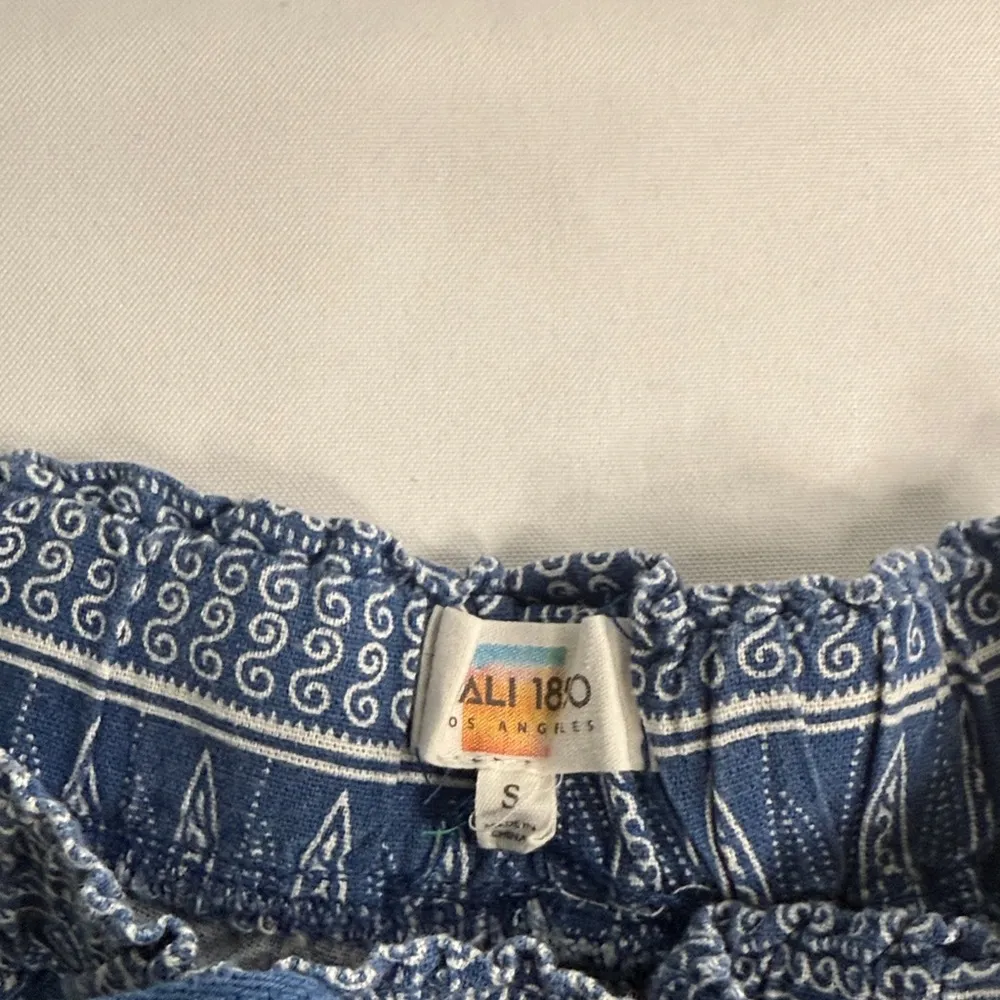 Cali 1850 Boho Blue Patterned High Waist Women's Shorts - Image 3