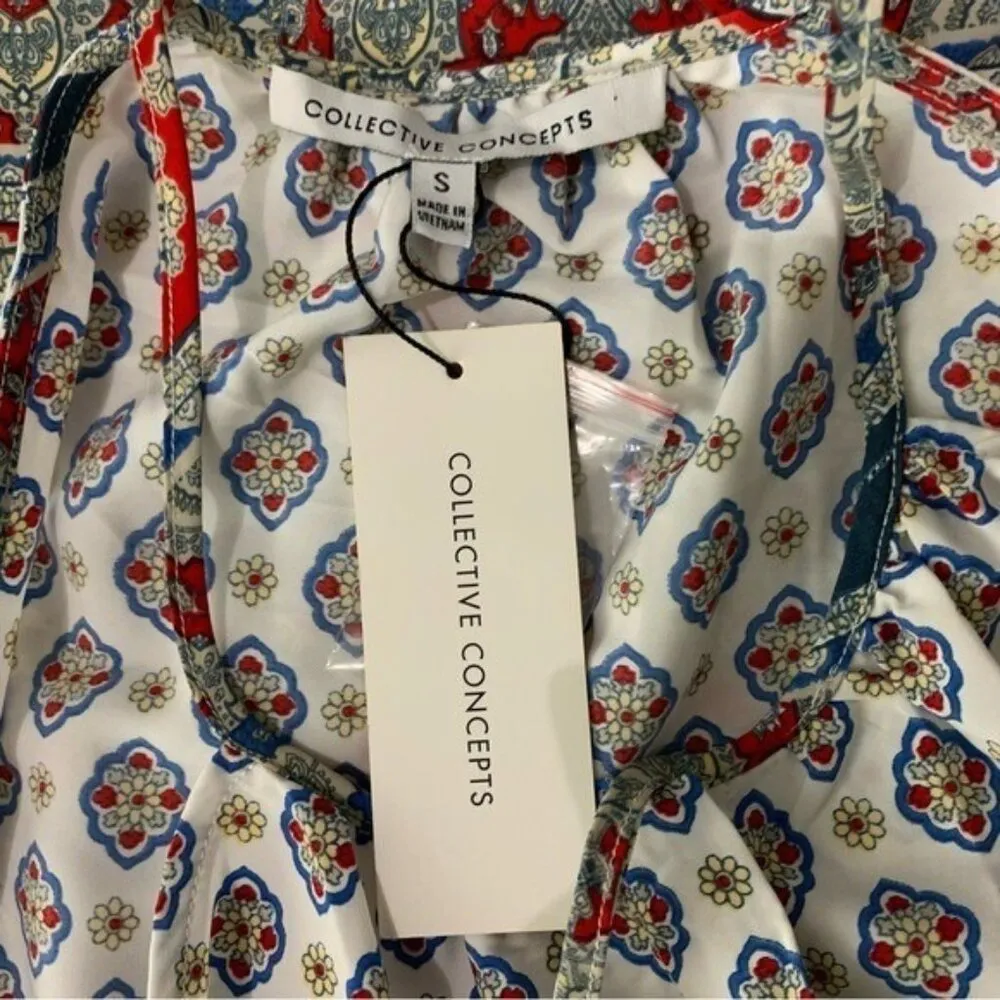 Collective Concepts Tank Small Boho Print Sleeveless NWT - Image 5