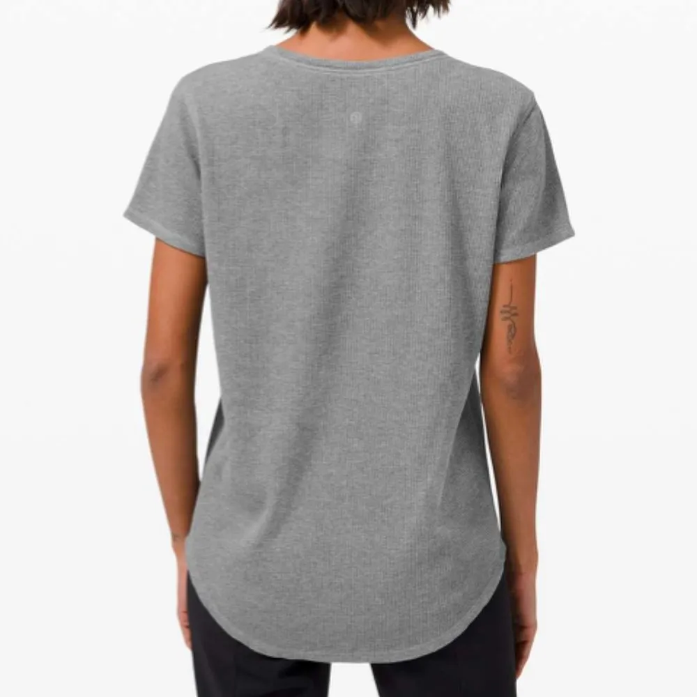 Lululemon Love Crew III *Waffle Heathered Core Medium Grey Size M - Image 2