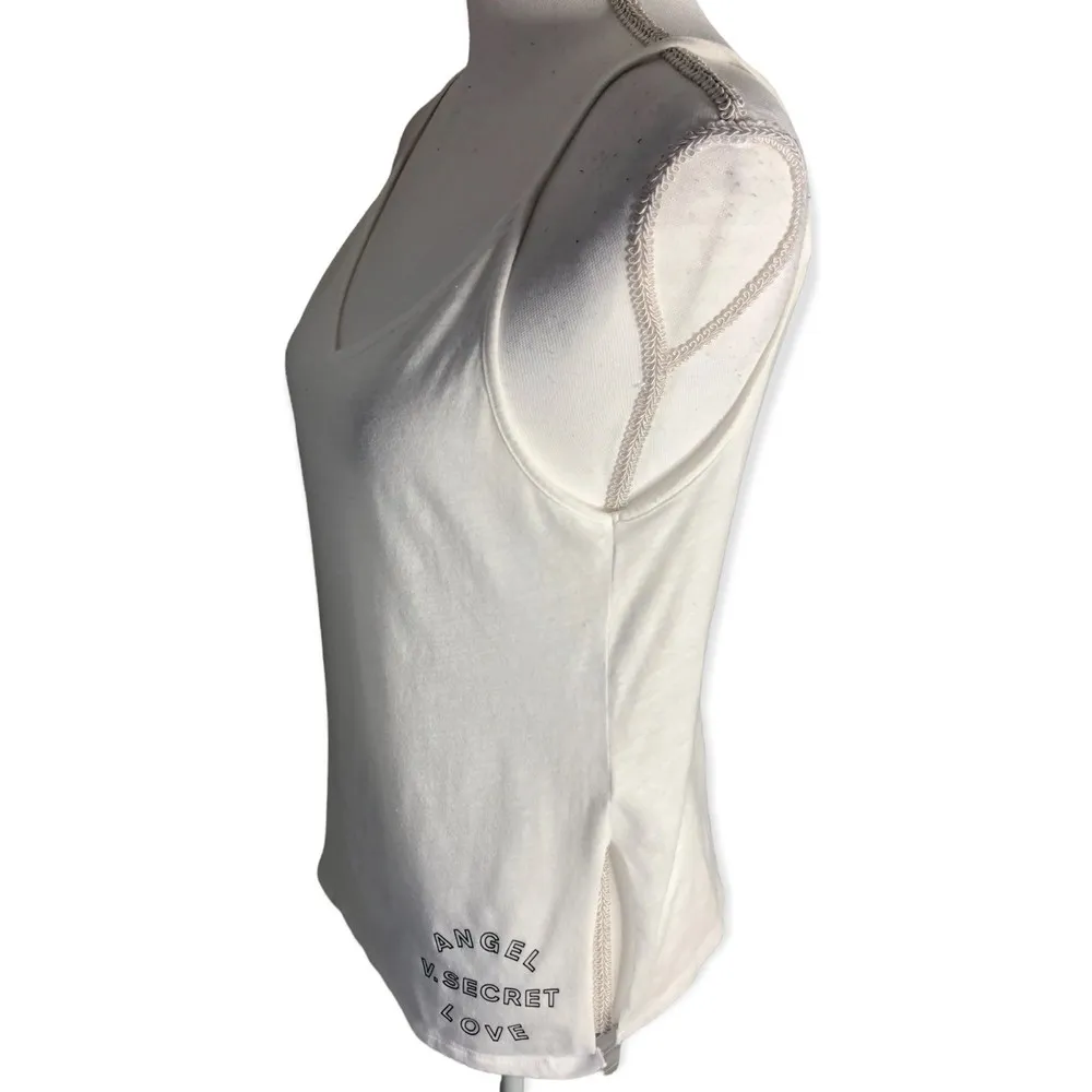 Victoria’s Secret White V-neck Sleeveless Tank Top - Image 59