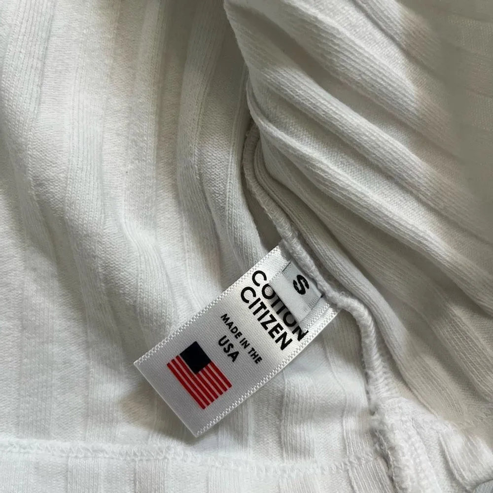 COTTON CITIZEN Capri Crop Cardigan in White‎ - Image 5