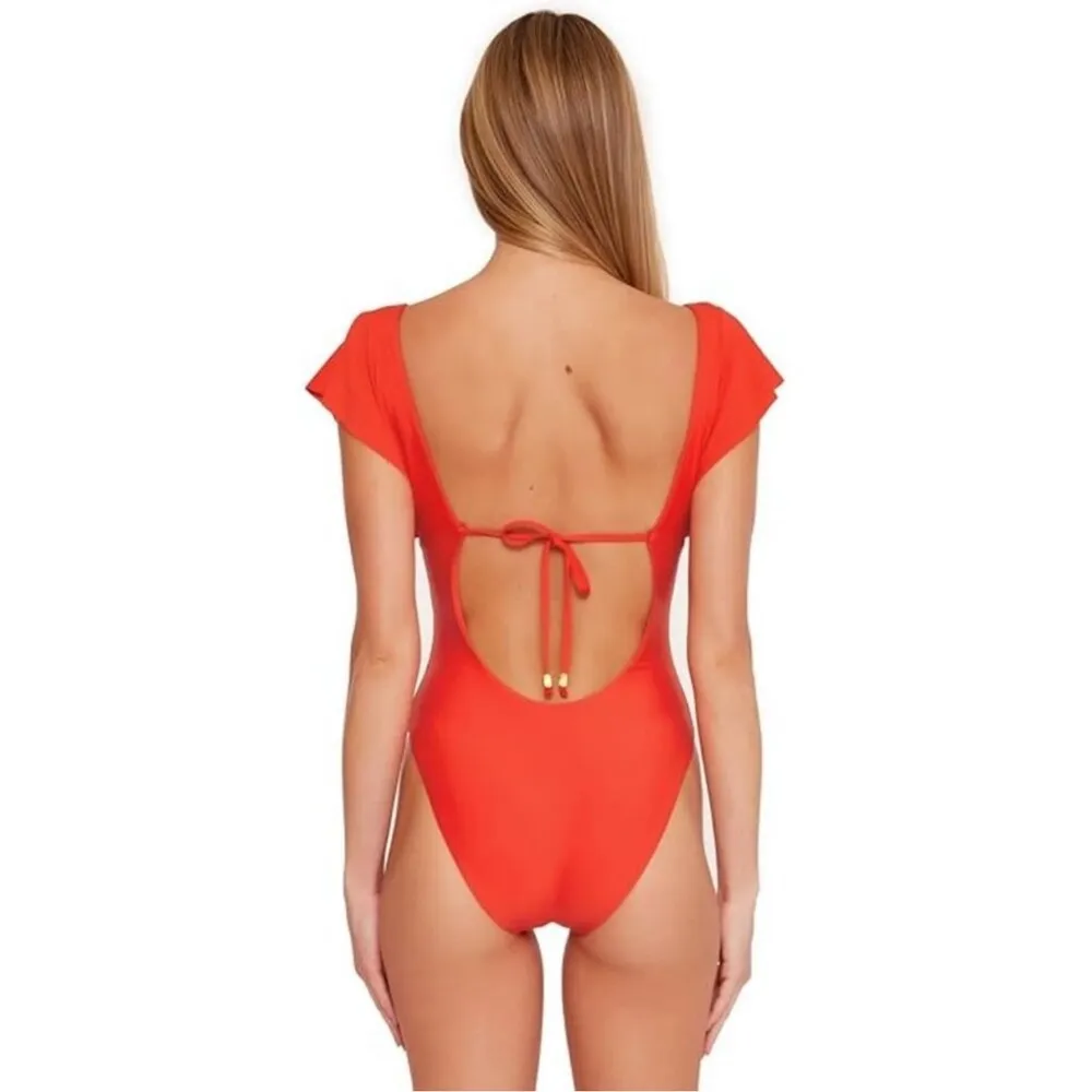 Trina Turk Monaco Flutter One Piece Swimsuit Size 8 - Image 2