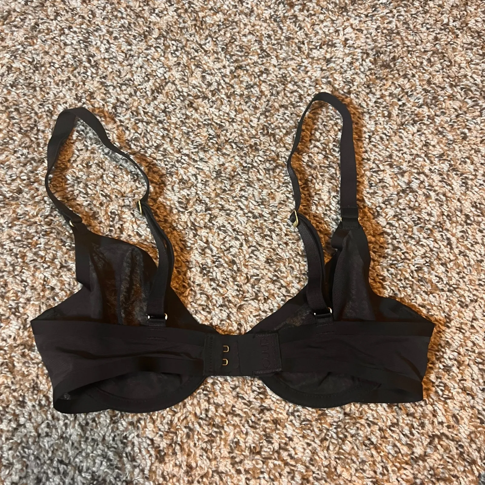 CUUP The Plunge Bra Sheer Unlined‎ Everyday Comfort Lingerie Black 30C Size undefined - Image 2