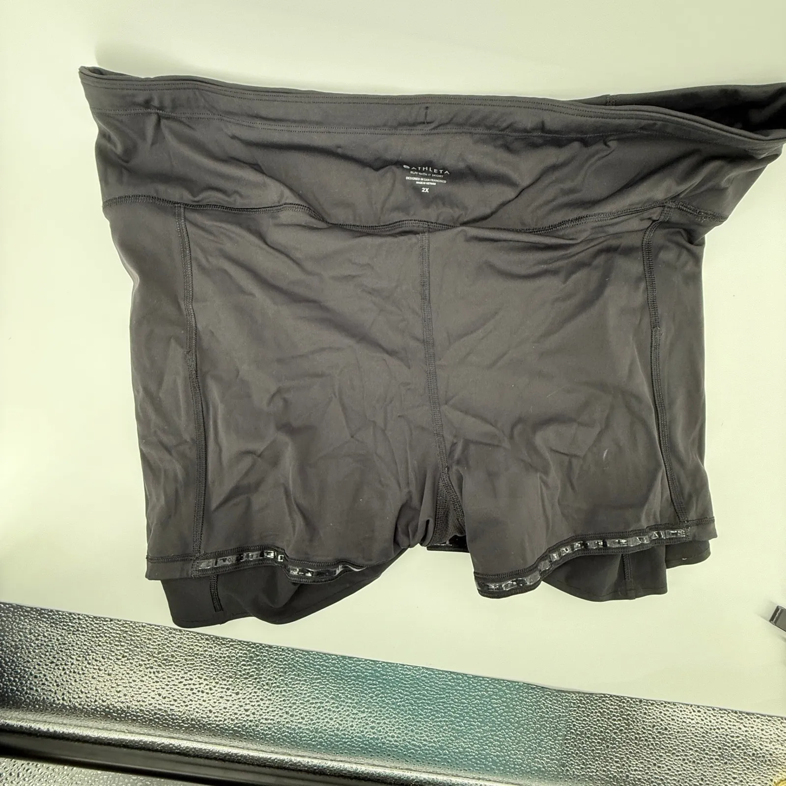 Athleta Run With It‎ Skort 16" High Rise Black Women 2X Built-In Shorts Pockets - Image 9