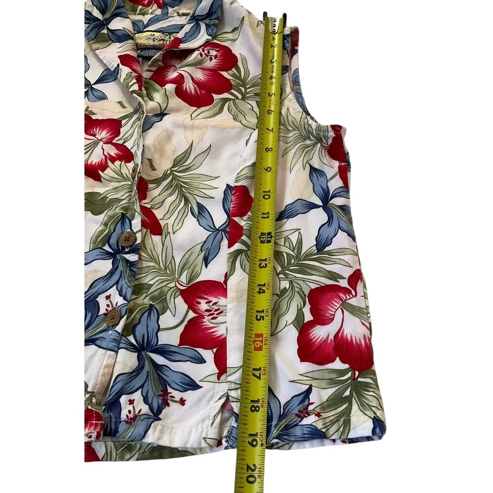 Havana Jacks Café Multicolor Button Up Shirt Women Petite Size Medium | 42 - Image 5