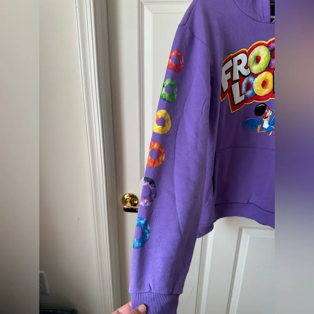 Kellogg's Fruit Loops Purple Unisex Adult pullover hoodie sweatshirt Size M Size M - Image 5