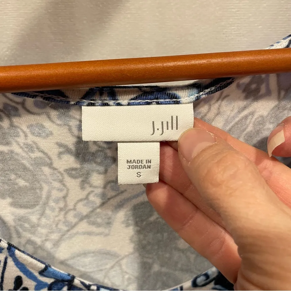 Breezy J. Jill sleeveless maxi dress boho summer flowy beach pool casual coastal Blue - Image 8