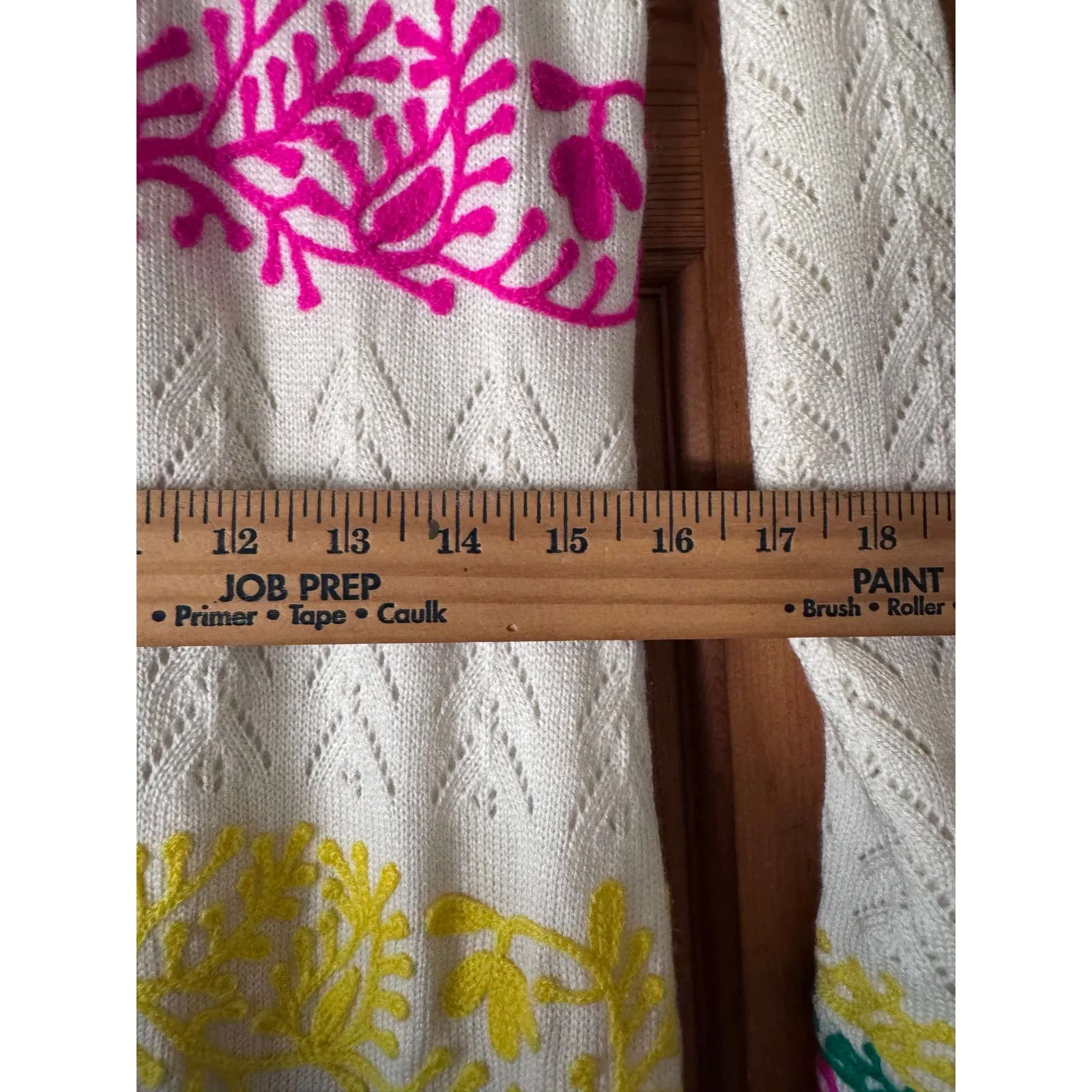 XXL Embroidered Knit Maxi Dress Bohemian Colorful Long Sleeve crochet eclectic - Image 7