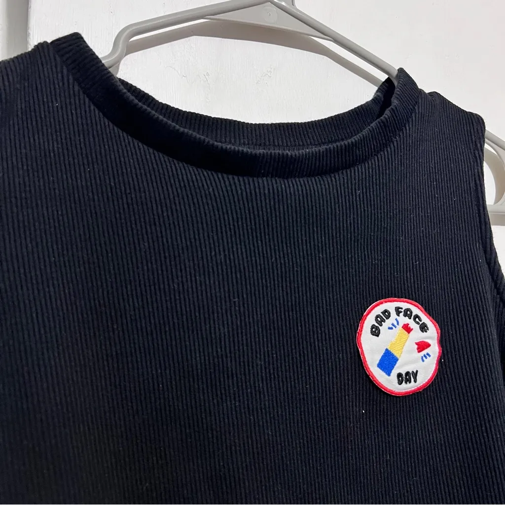 Something Boudoir Crop Top Size Large : Box 0 Black - Image 7