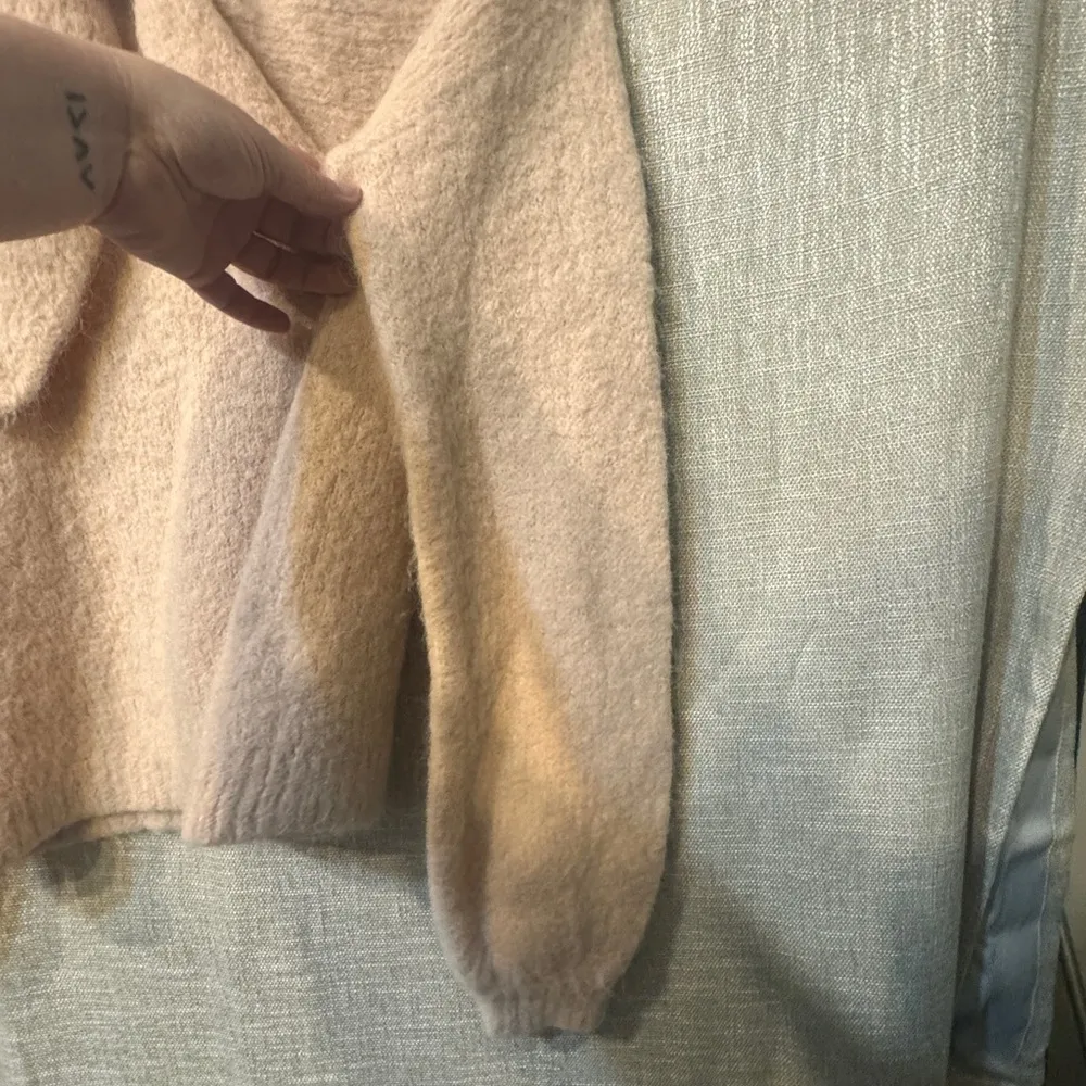 ByTiMo Powder Pink Bow Sweater Soft Fuzzy Alpaca Wool Size XS - Image 11