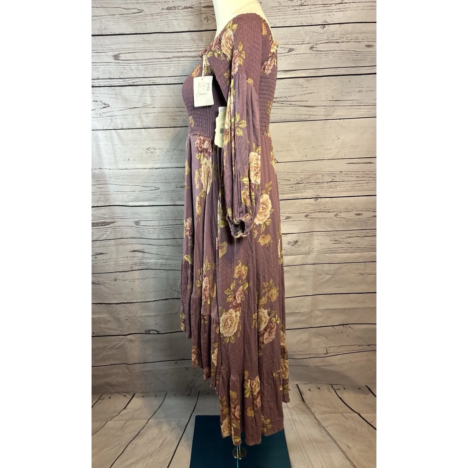 Altar’d State Purple Floral Cascade High-Low Dress NWT Size Medium - Image 2