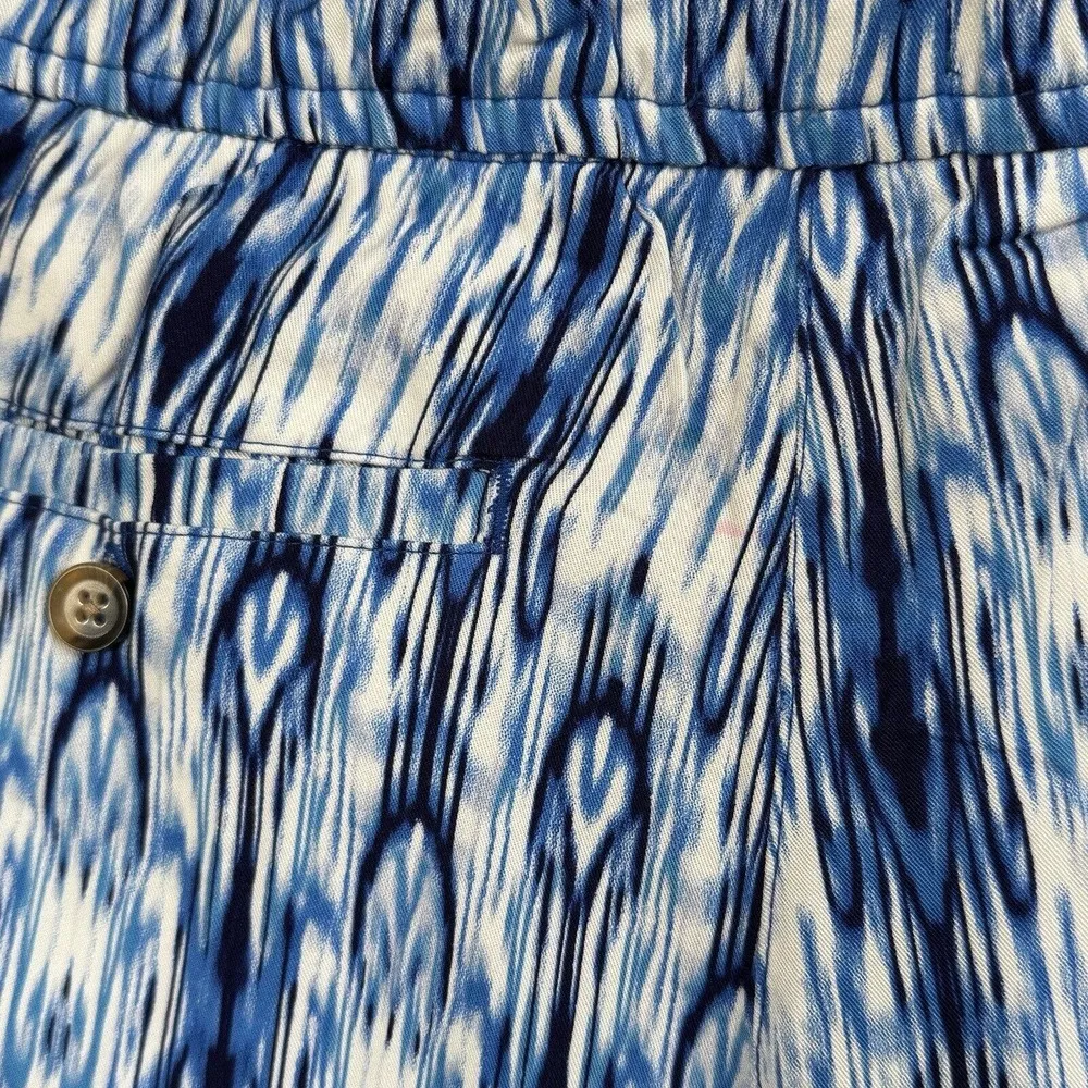 Caribbean Joe Large Shorts Abstract High-Rise Pockets Elastic Waist Blue Hue New - Image 4