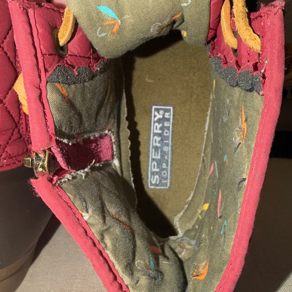 Sperry Top-Sider Women’s Burgundy and Dark Gray Winter Boots, Size 9 - Image 6