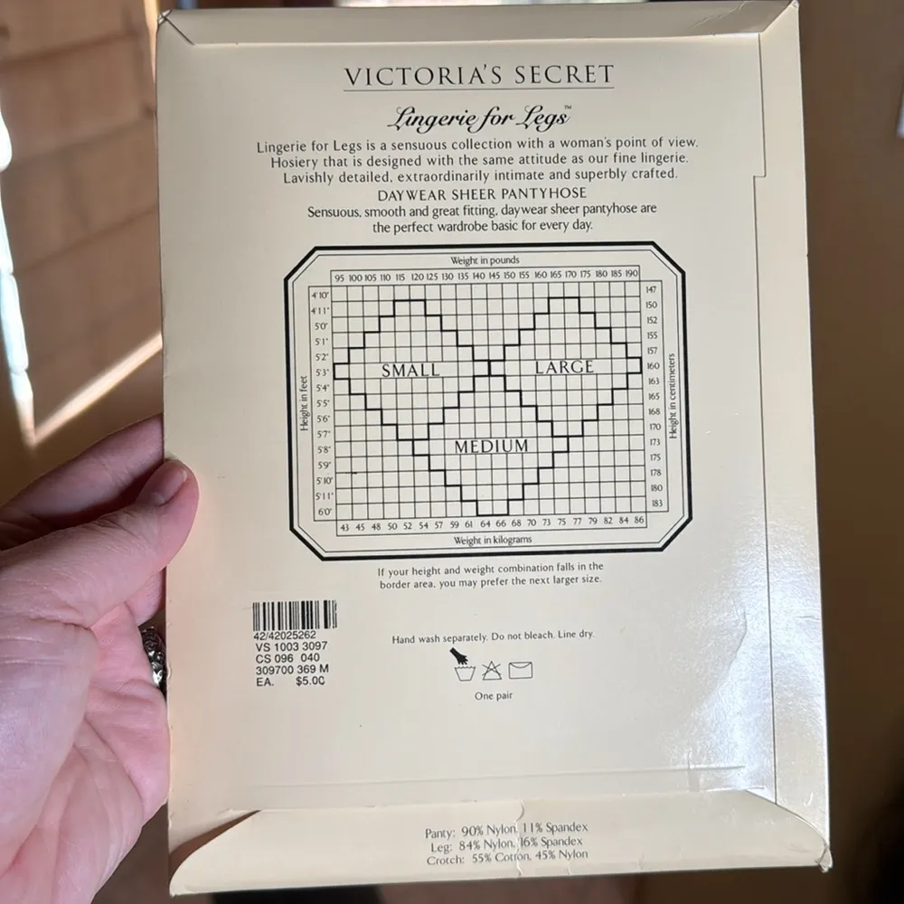 NIP Victoria's Secret Daywear Sheer Pantyhose Control Top Naked Neutral Medium - Image 3