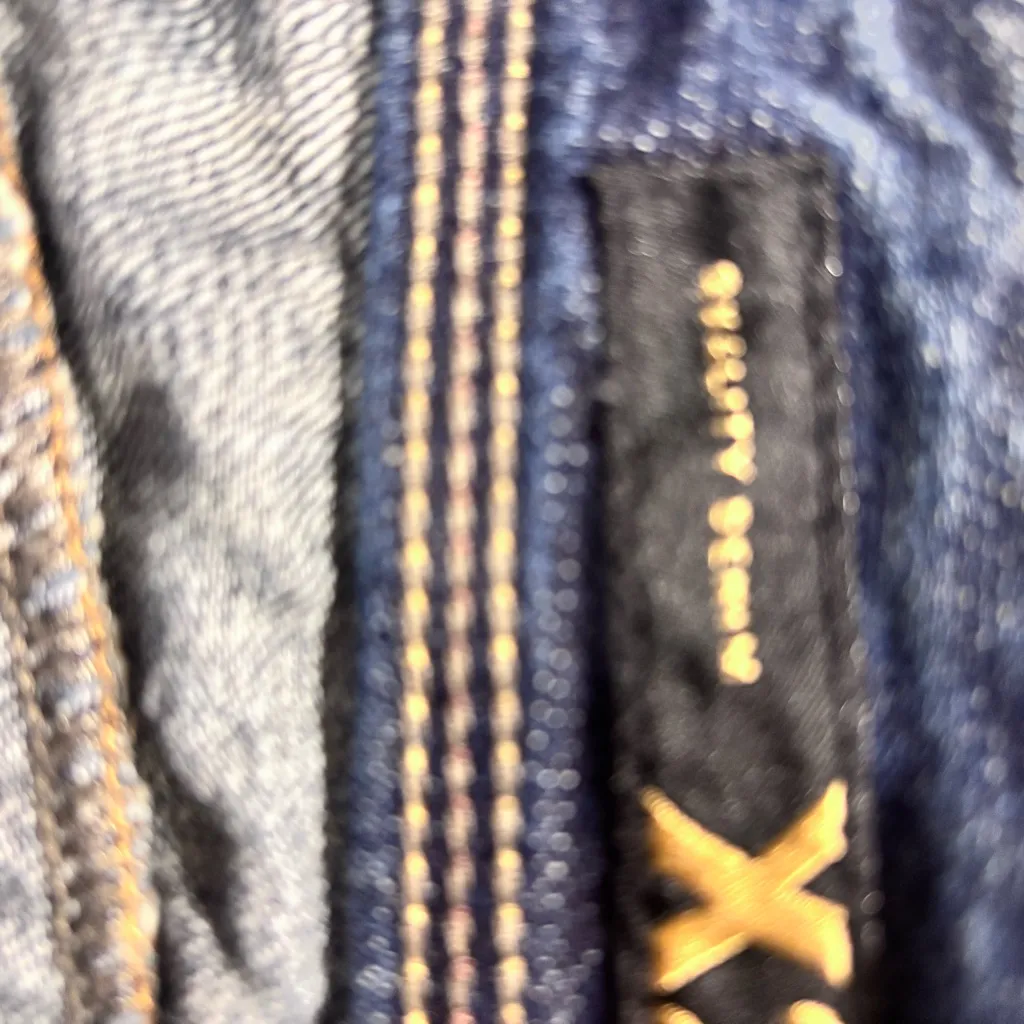 Denim Mini Skirt with Distressed Details Blue Size 2 - Image 6