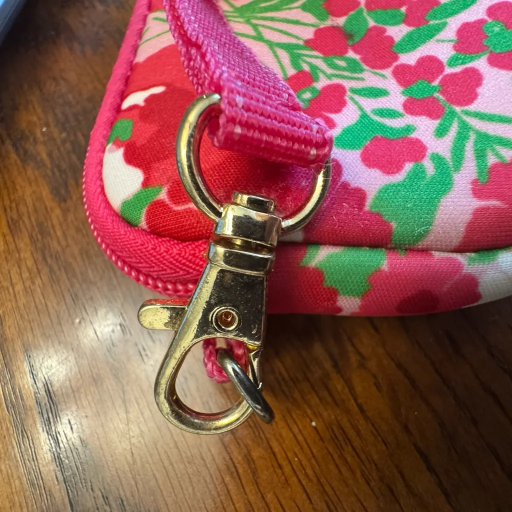 Lilly Pulitzer Floral Pink and Green card holder coin purse - Image 2