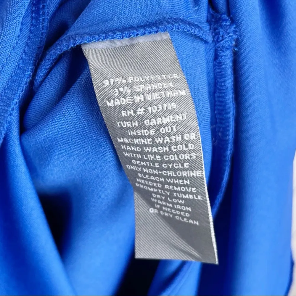 NEW Sharagano Women's Button A Line Dress Surf The Wave Cobalt Blue Size 16 - Image 8