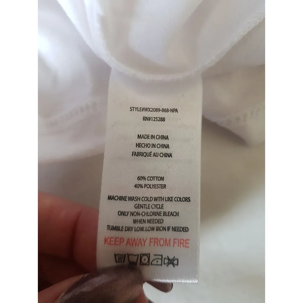 Rae Dunn Womens Artist T Shirt Short Sleeve Size XS White Lake Life Graphic NWT - Image 9