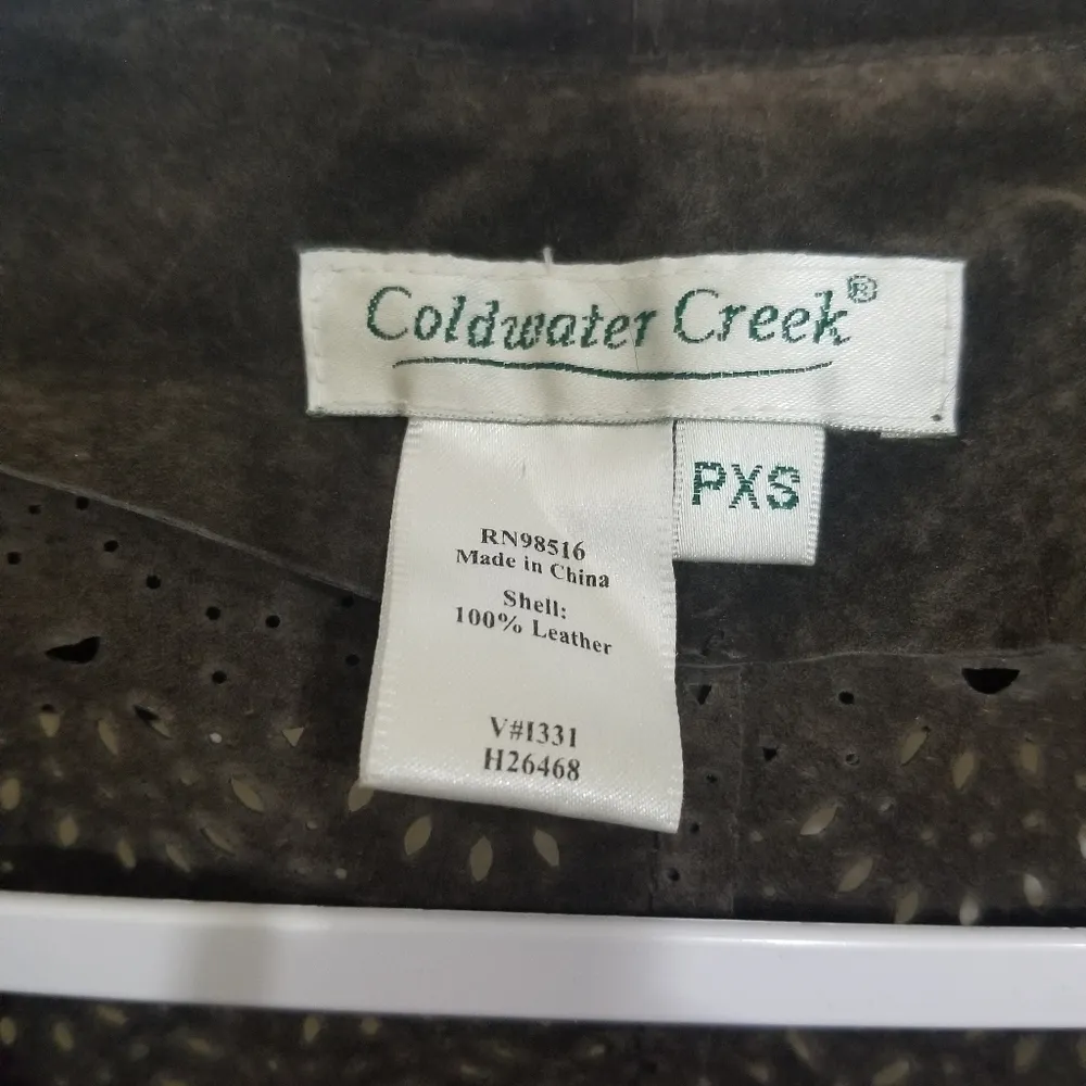 Coldwater Creek Suede Laser cut Jacket - Image 5