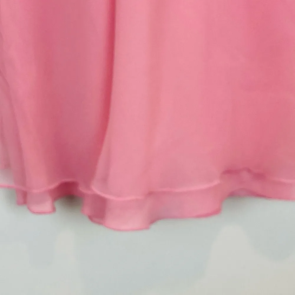 Vintage Victorias Secret pale pink floral embroidered slip dress, mini length. S - Image 3