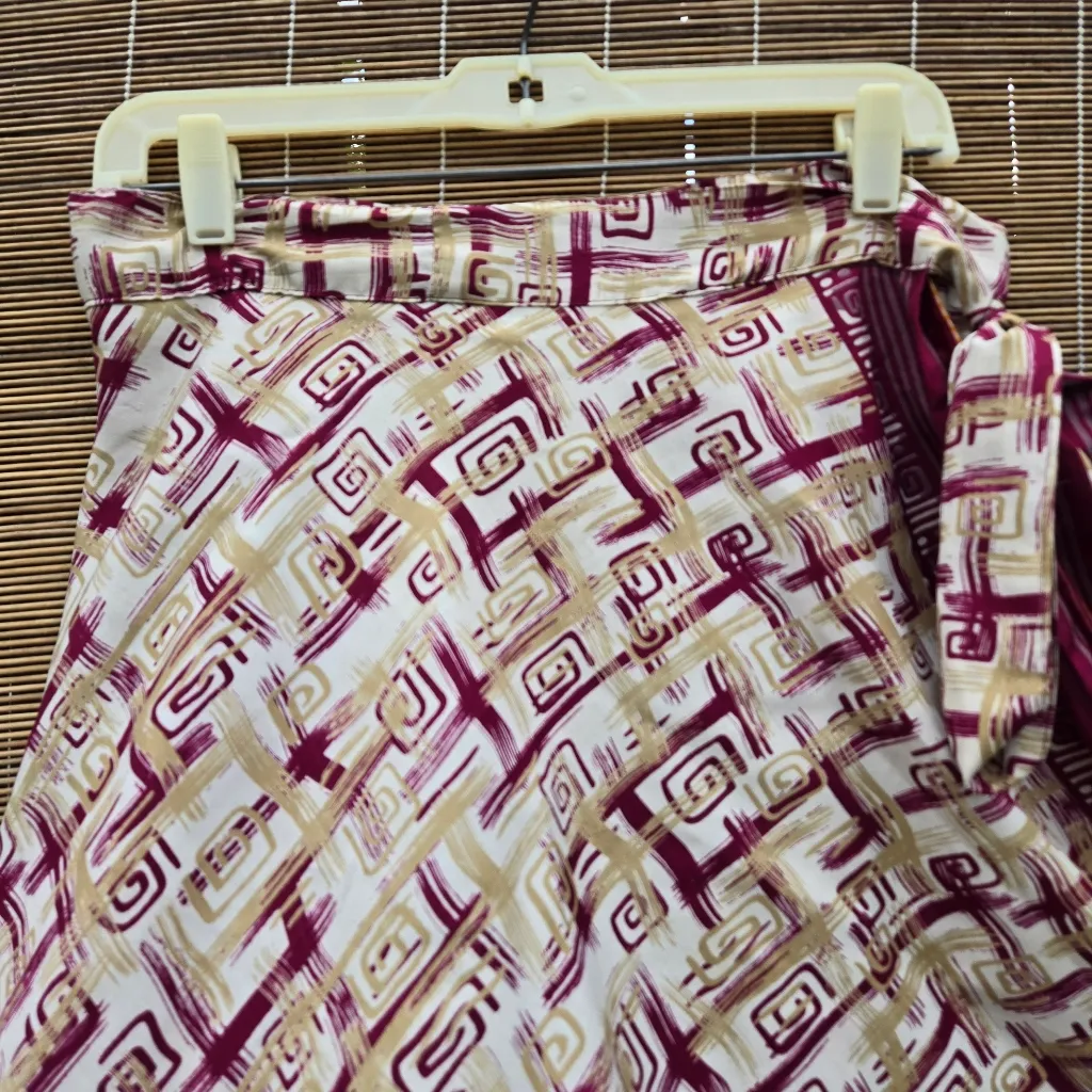 MAXI WRAP SILK SKIRT XL Double Layer Purple - Image 2