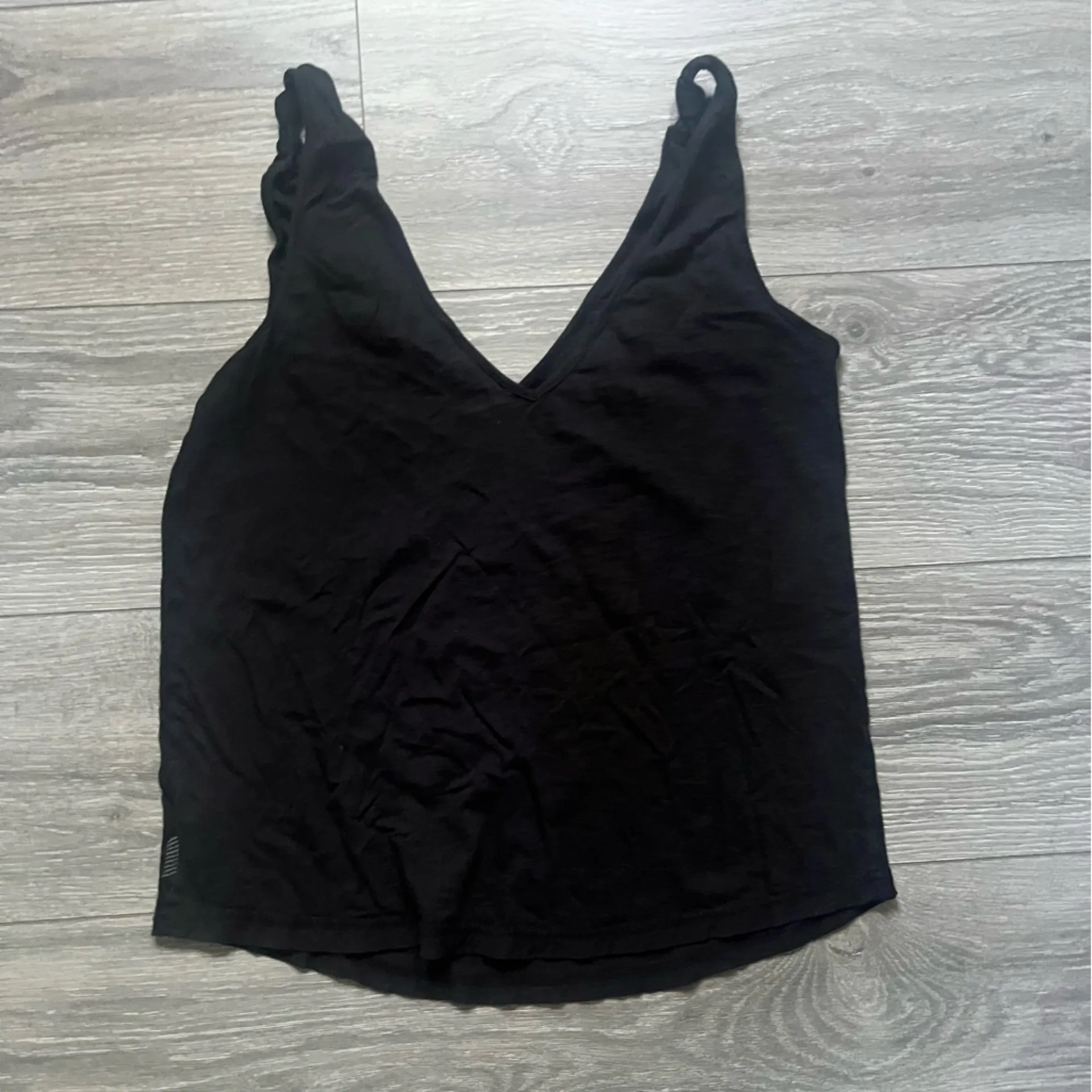 Paige Black Knot Strap Sleeveless Cotton Modal Tank Top Size S Classic Basic - Image 3