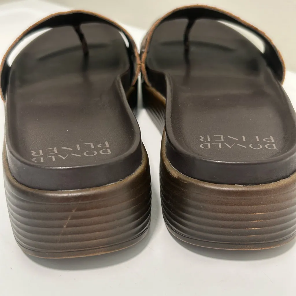 Donald Pliner  Fiji Slides Tan Brown Size 7.5 - Image 9