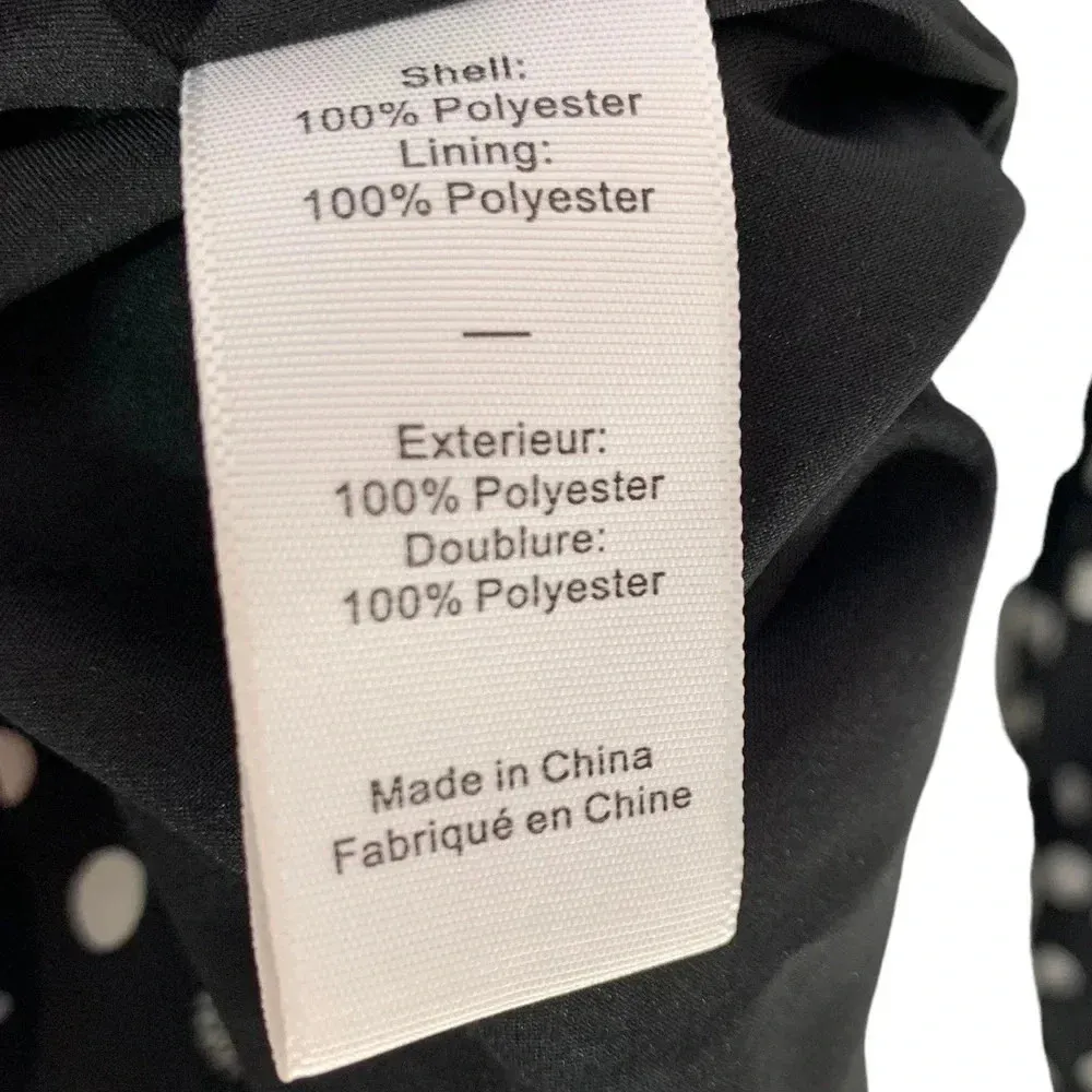 Likely Corinne Ruffle Front Polka Dot Mini Dress Black Size 00 NWT - Image 7