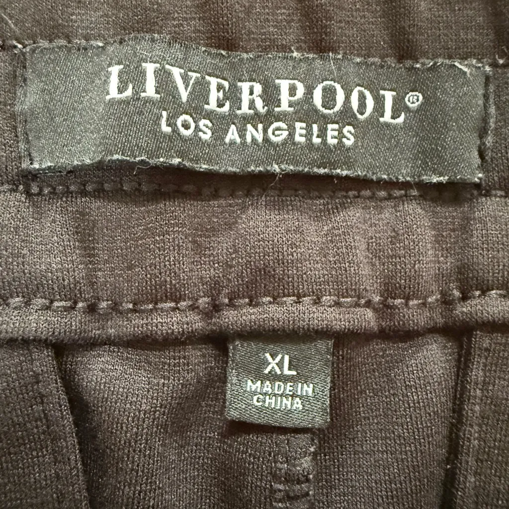 LIVERPOOL LOS ANGELES Pull-On Knit Crop Pants Black XL (LM5623CA39) - Image 5
