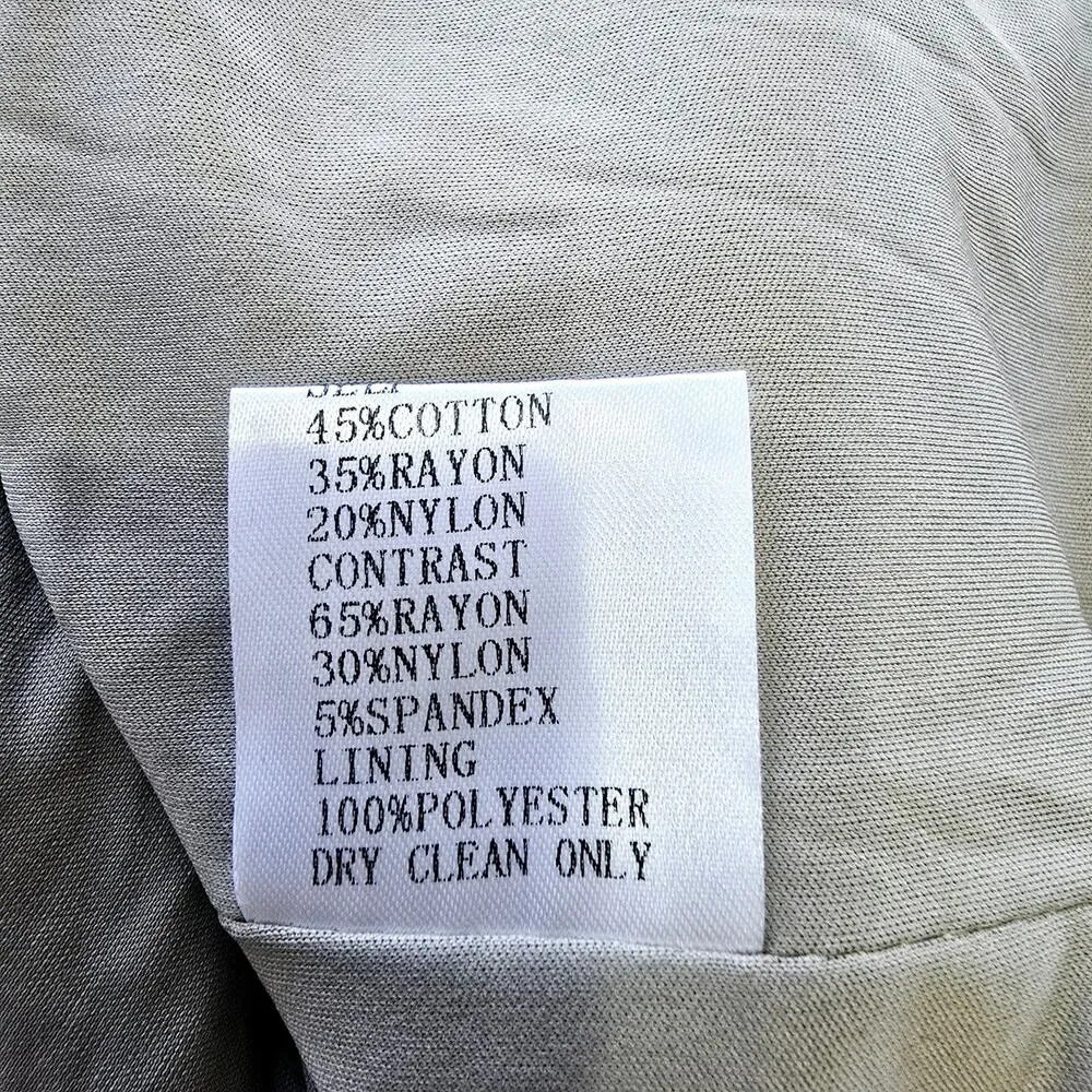 Tadashi Shoji Embroidered Lace Dress With Sheer Inserts Taupe Tan Women's Size 6 - Image 9