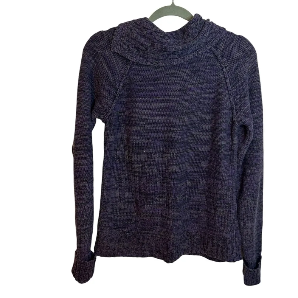 Sonoma Marled Purple Cable Knit Sweater - Image 2