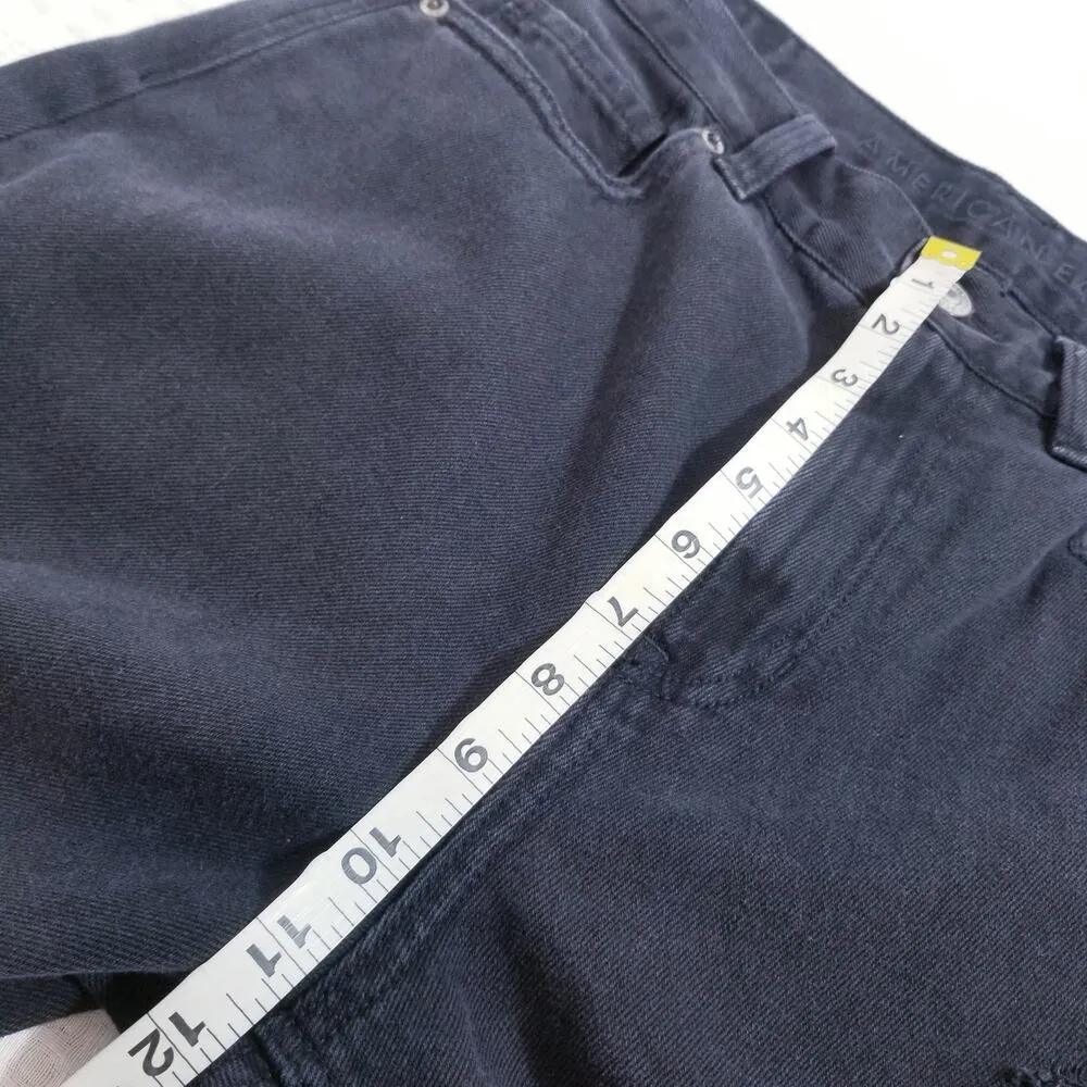 AEO American Eagle Mom Jean Distressed Ripped Black Denim - Image 6