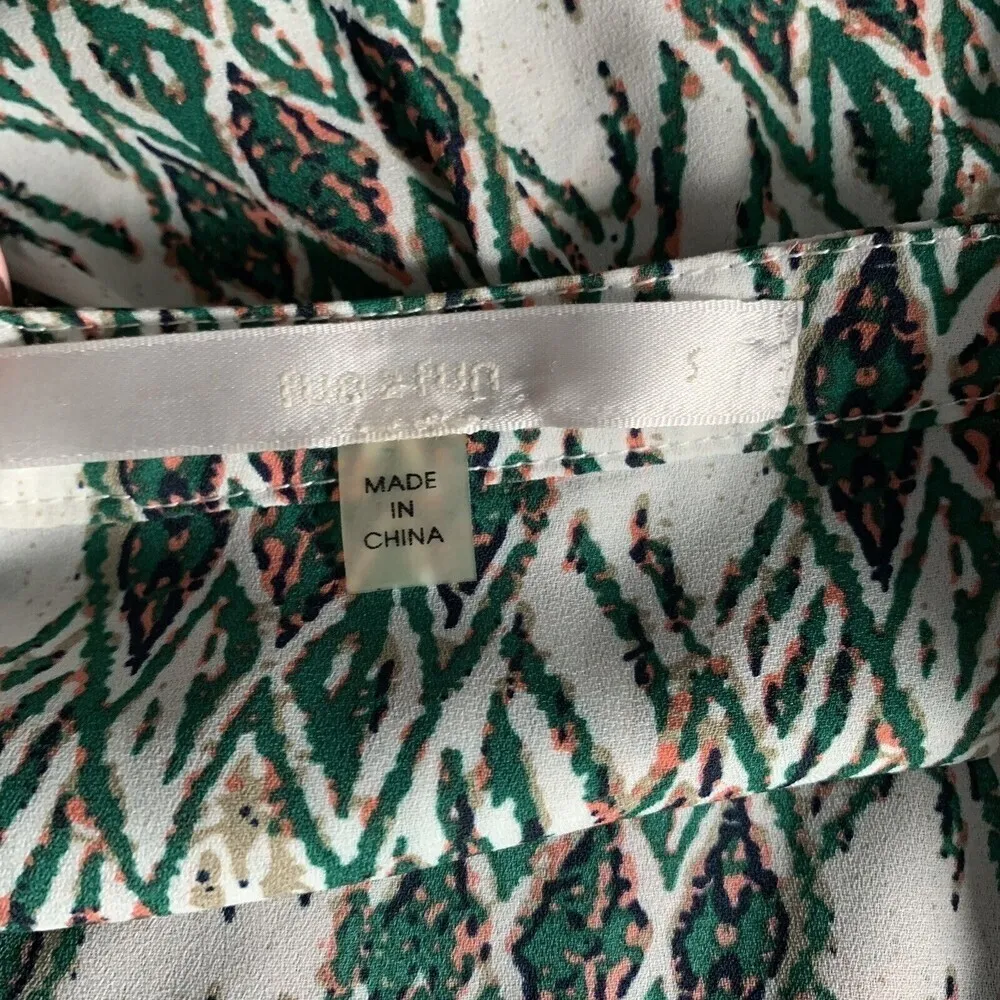 Fun 2 Fun Stitch Fix Womens Size Small Multicolor Bohemian V Neck Popover Blouse - Image 4